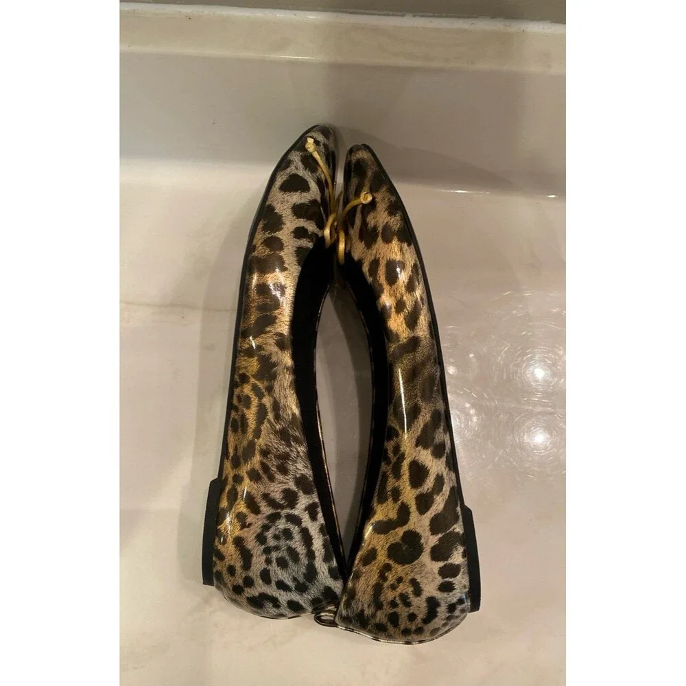 New Chico’s‎ Shoes Cheetah Print Flats Size 9 Faux Patent Leather Animal Print